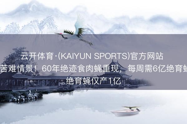 云开体育·(KAIYUN SPORTS)官方网站 得州通知苦难情景！60年绝迹食肉蝇重现，每周需6亿绝育蝇仅产1亿